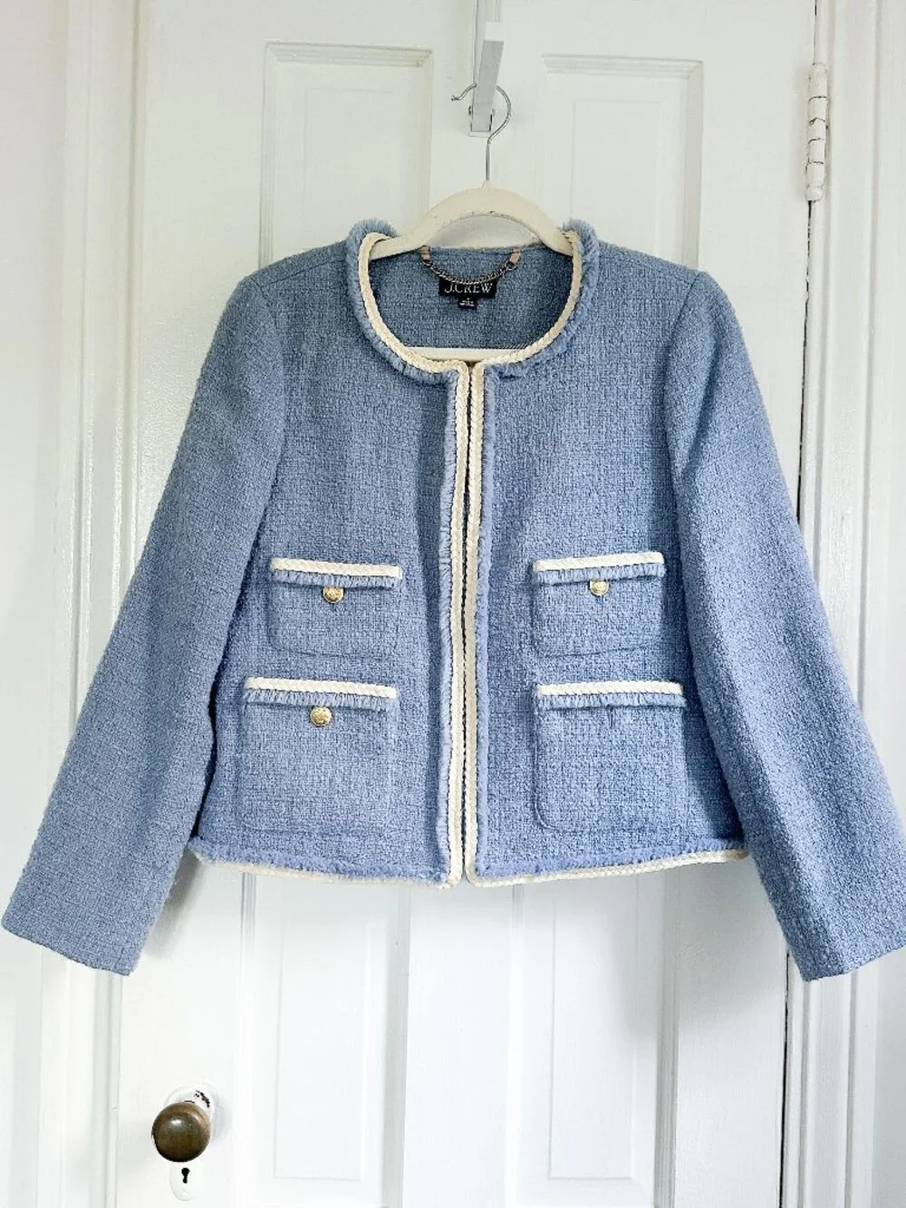 J. Crew Frances Lady Jacket in Maritime Tweed Worn Once - Size 8
